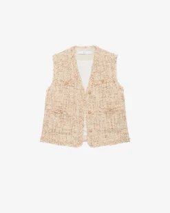 SLEEVELESS JACKET TWEED