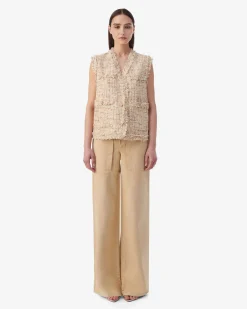SLEEVELESS JACKET TWEED