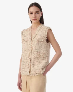 SLEEVELESS JACKET TWEED