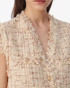 SLEEVELESS JACKET TWEED