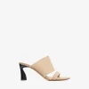TOILE HEEL MULES