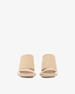 TOILE HEEL MULES